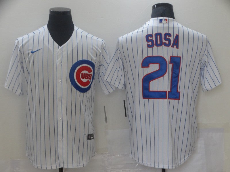 Men's Chicago Cubs Sammy Sosa #21 White Baseball Jersey